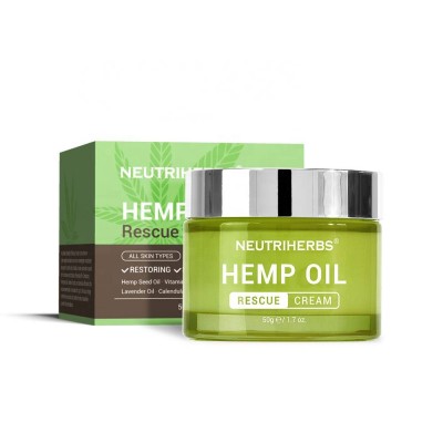 Private Label Skin Care Anti Acne Hydrating Moisturizing Repairing Hemp Face Cream